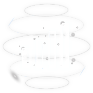 Stylized representation of four vertical bars with varying heights on a dark background, surrounded by elliptical orbits with small light particles, suggesting data visualization or progress tracking in a web development context.