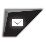 E-mail icon with internal glow effect